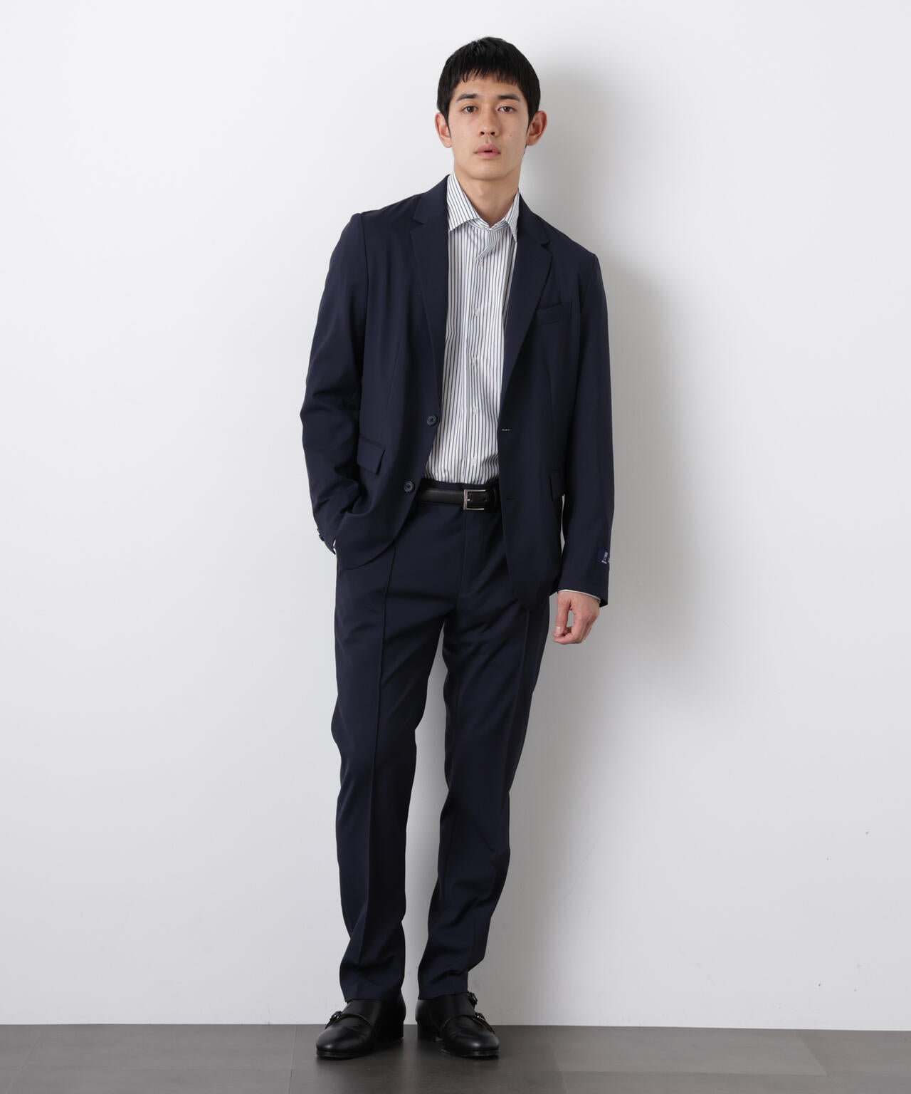 「DamerinoSelect」JAPANfabricウールストレッチパンツ(セットアップ可) 6686129201