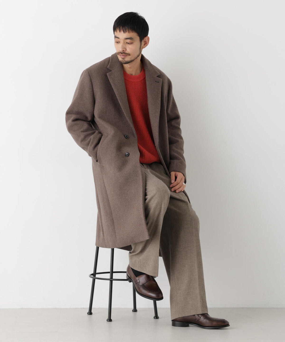ウールカシミヤチェスターコート 6686211203