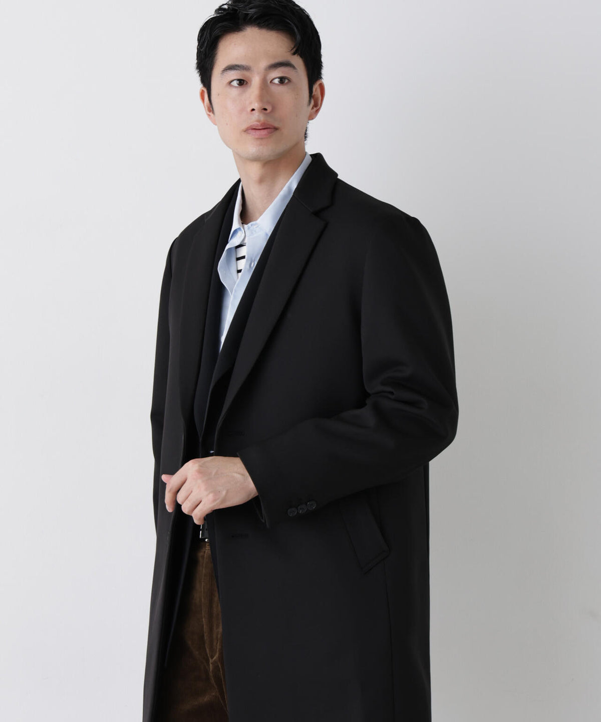 DOWN FABRIC チェスターフィールドコート 6686211207