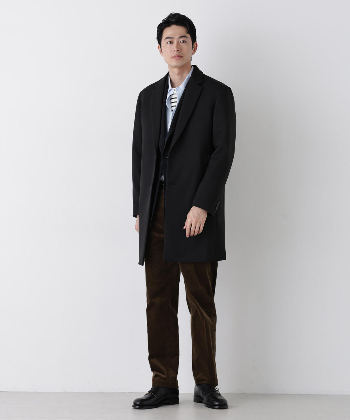 DOWN FABRIC チェスターフィールドコート 6686211207
