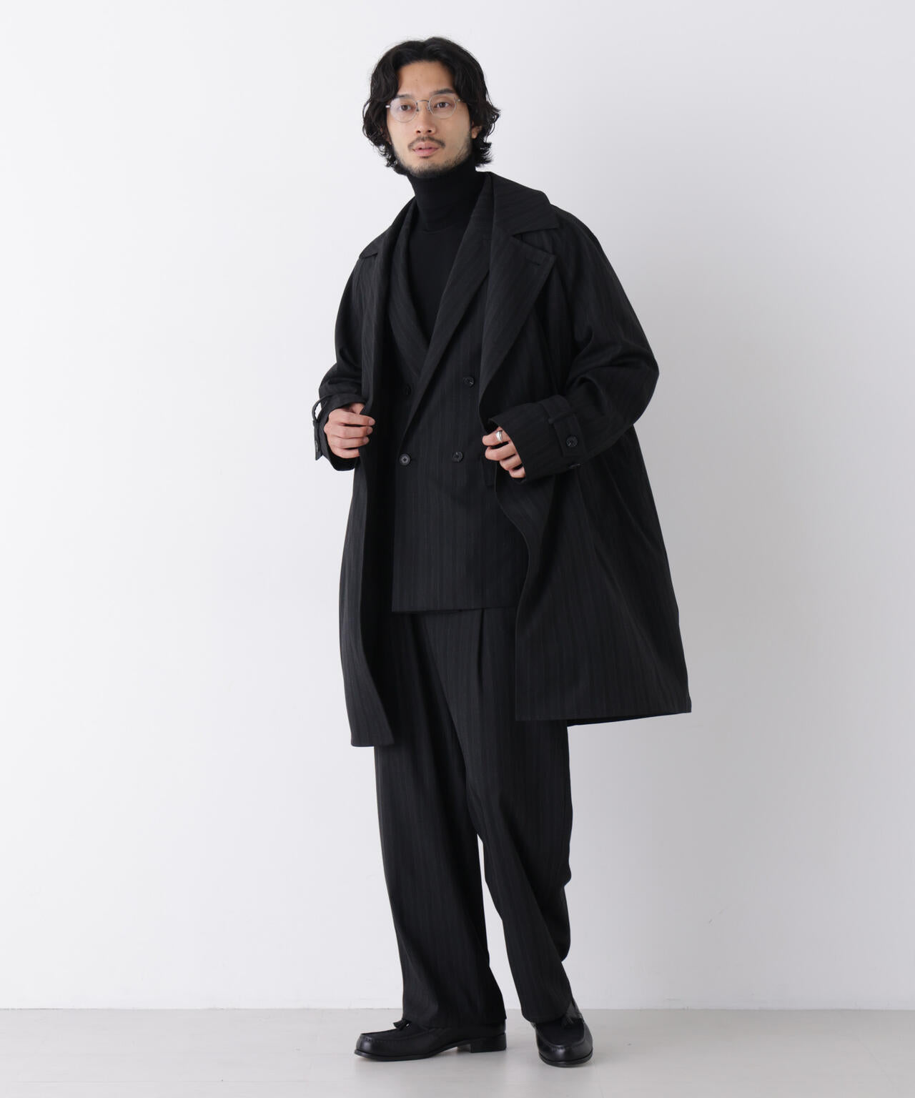 「DELEGANT」 ダブルブレストコート 6686211208