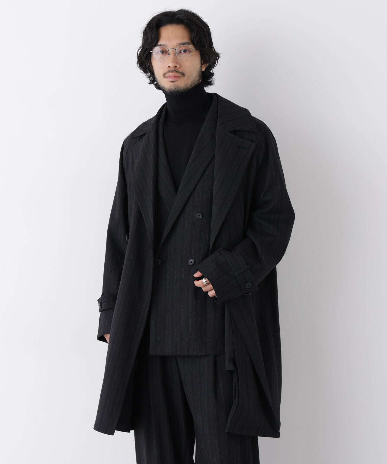 「DELEGANT」 ダブルブレストコート 6686211208