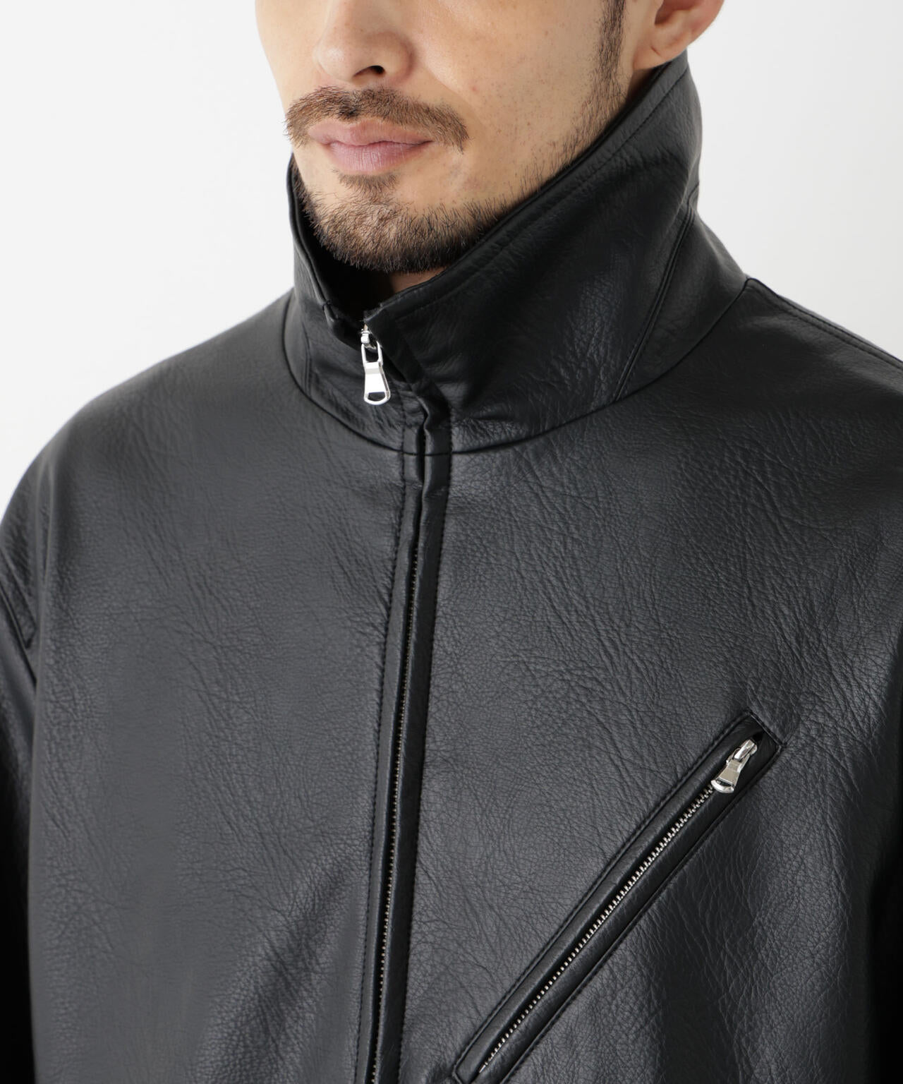 「SURPLUS」 フェイクレザーブルゾン 6686212208