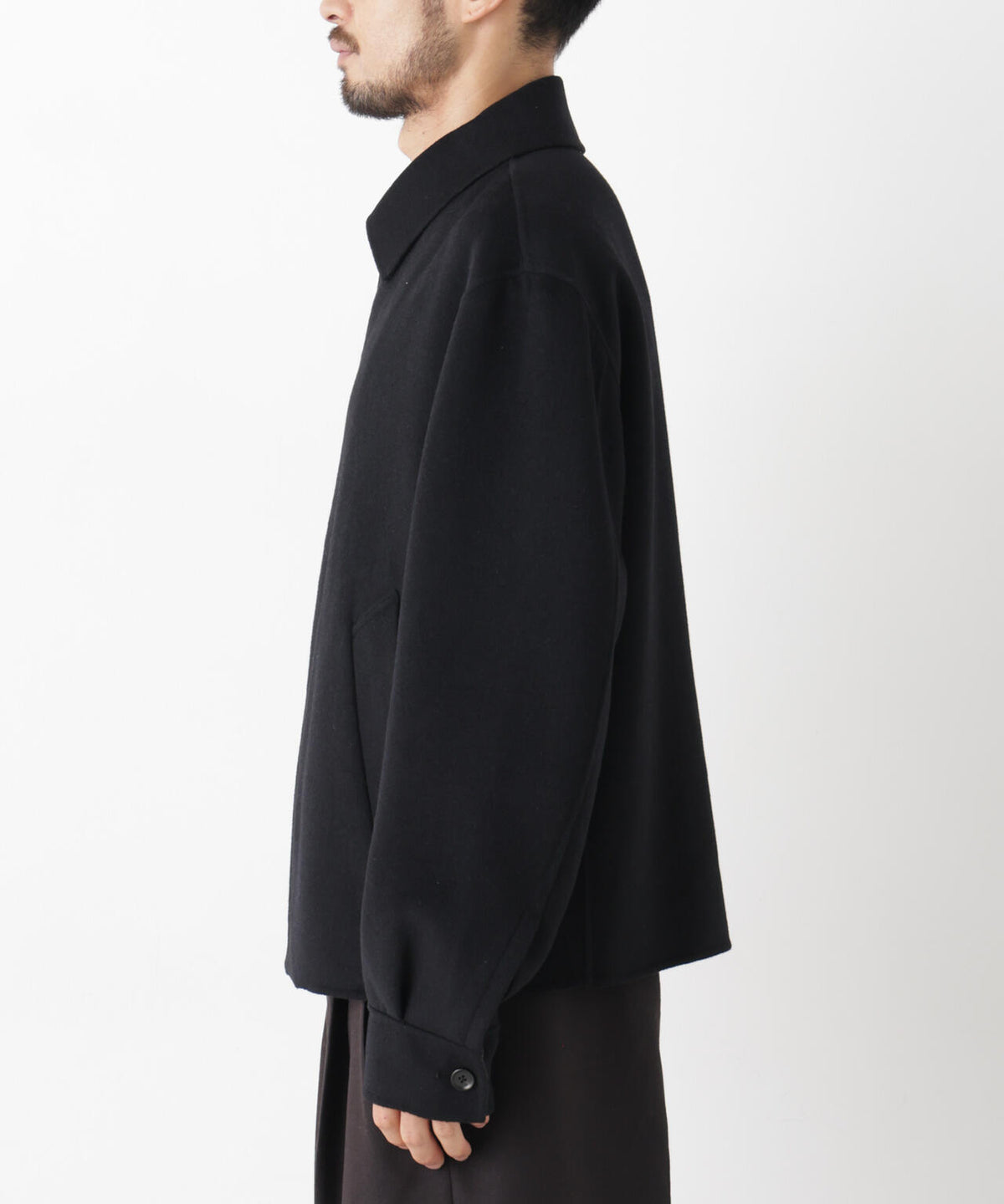「ASSEMBLANC」 カシミヤブレンドリバーZIPブルゾン 6686212214