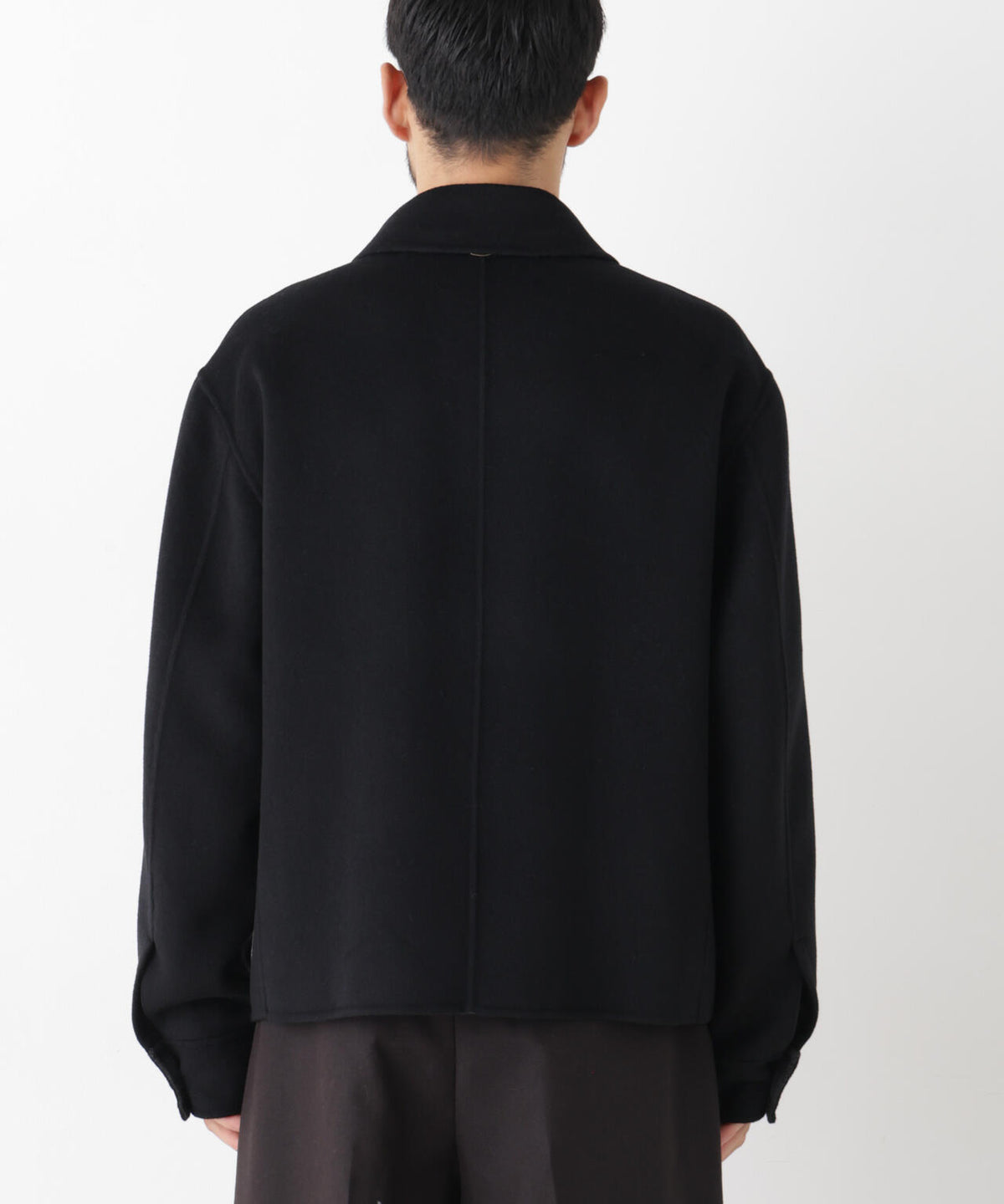 「ASSEMBLANC」 カシミヤブレンドリバーZIPブルゾン 6686212214