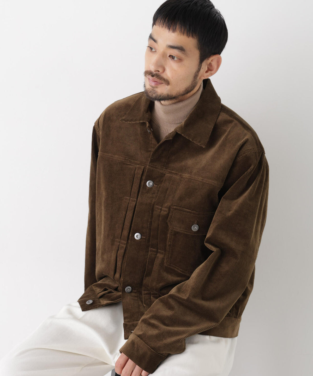 STRETCH CORDUROY トラッカージャケット(セットアップ可) 6686212219