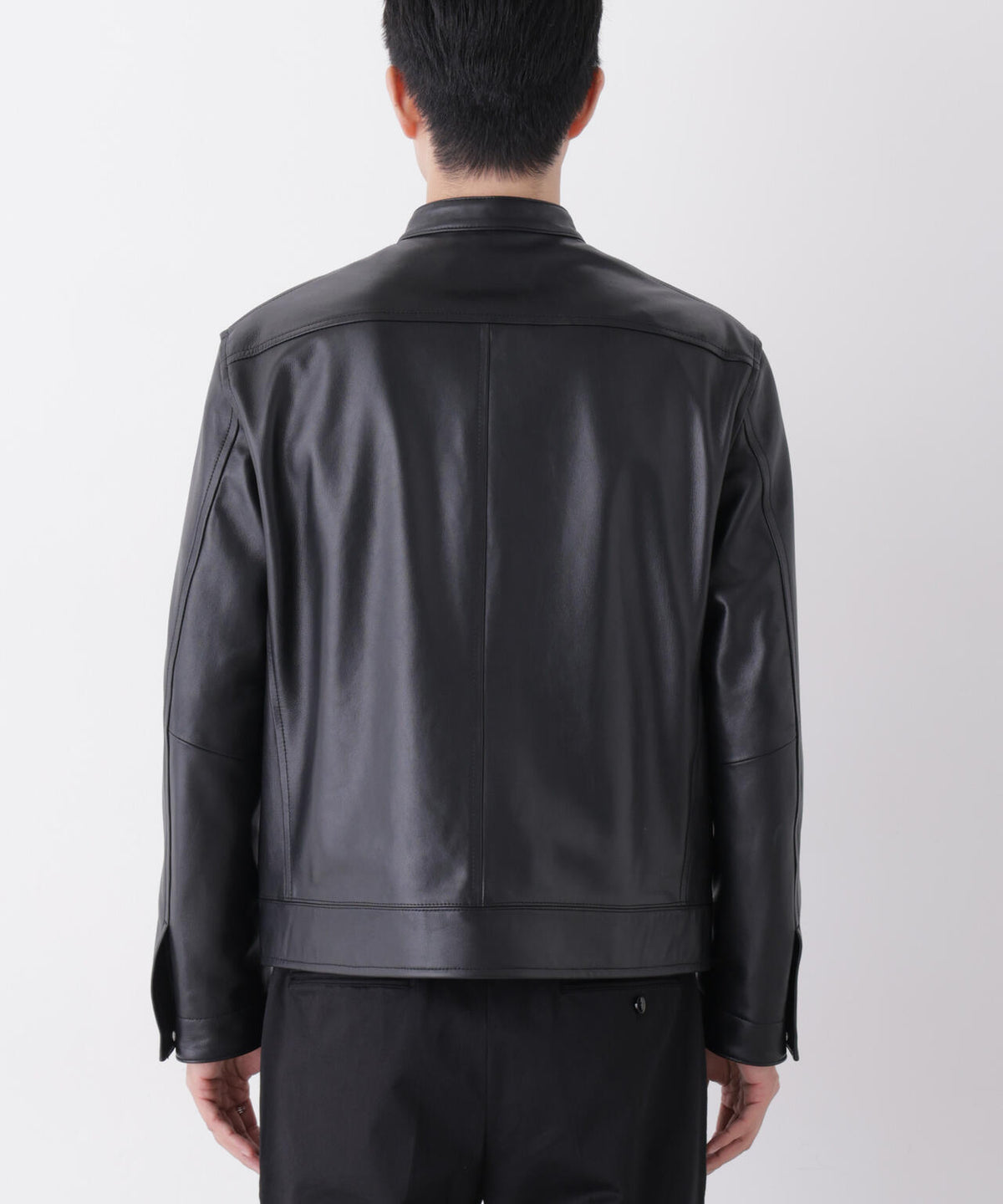 ラムナッパレザーシングルライダースジャケット 6686213202
