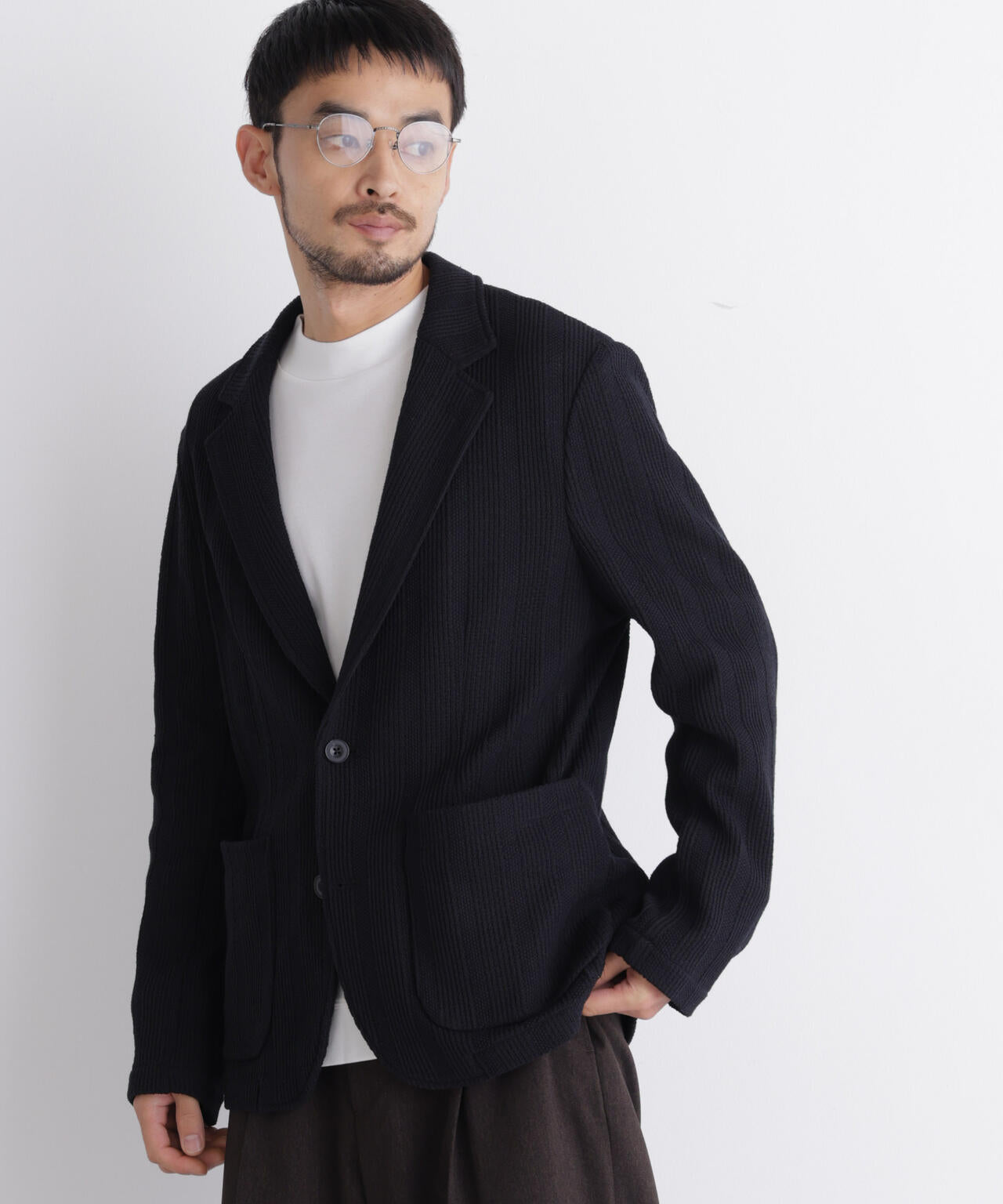 【大人気セットアップ】「DamerinoJacket」TEXBRID(R) リンクスストライプジャージージャケット 6686216202