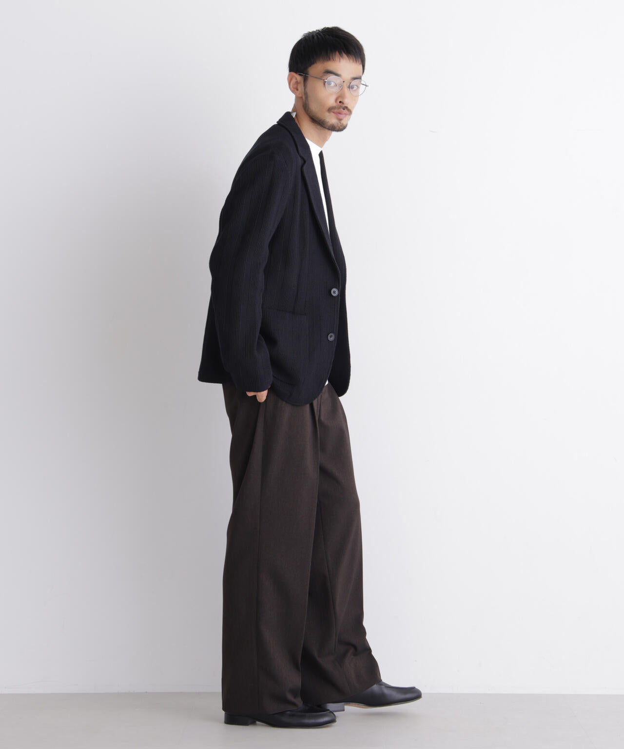【大人気セットアップ】「DamerinoJacket」TEXBRID(R) リンクスストライプジャージージャケット 6686216202