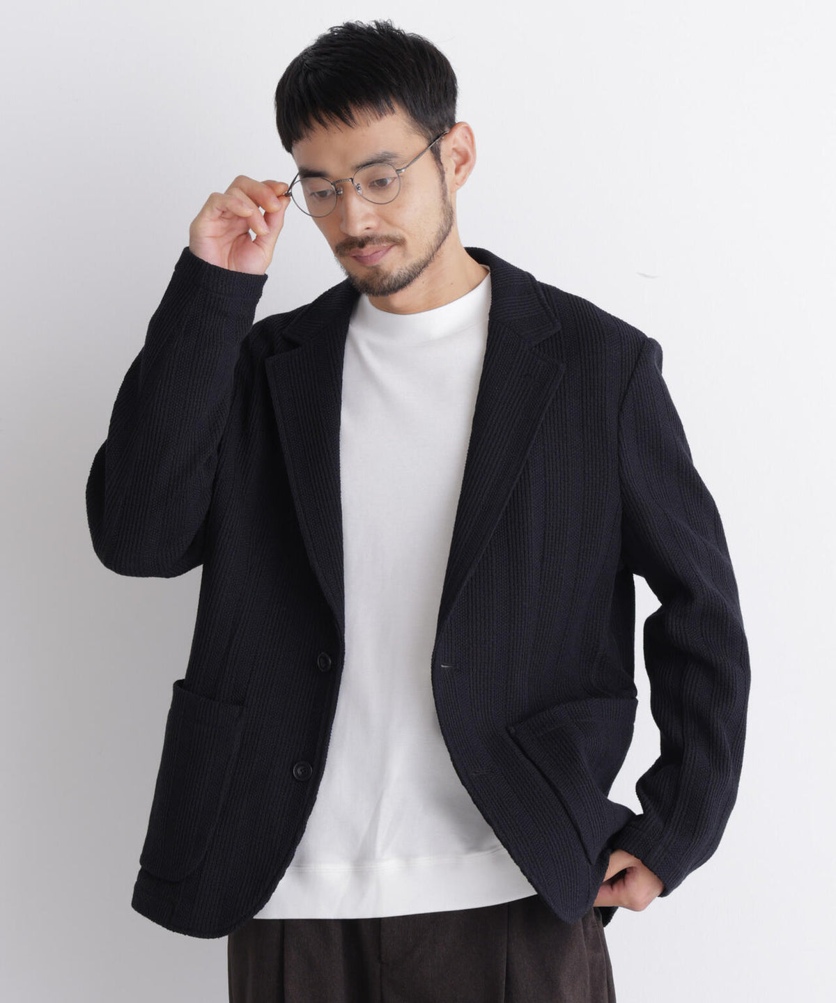 「DamerinoJacket」TEXBRID(R) リンクスストライプジャージージャケット 6686216202