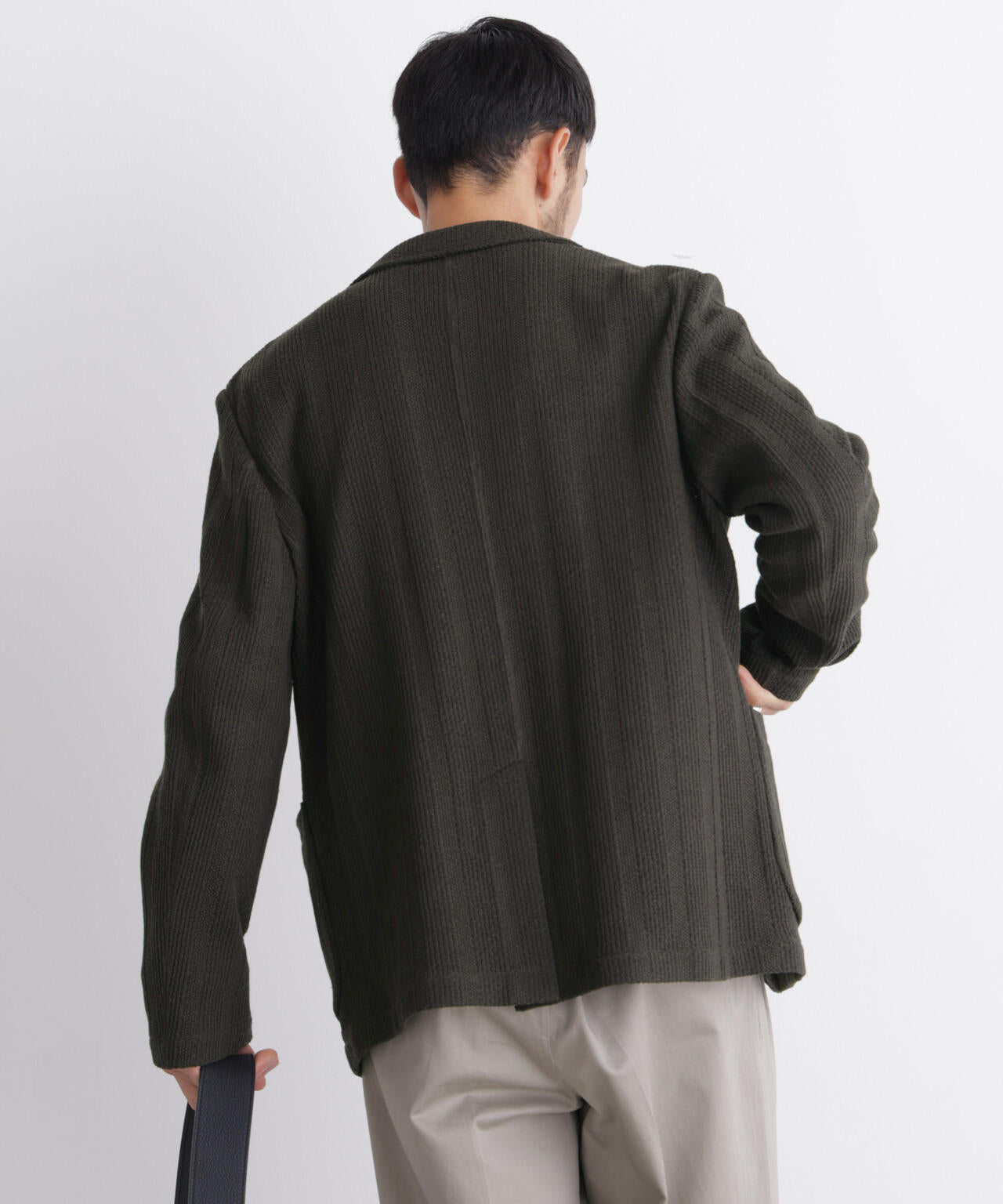 【大人気セットアップ】「DamerinoJacket」TEXBRID(R) リンクスストライプジャージージャケット 6686216202