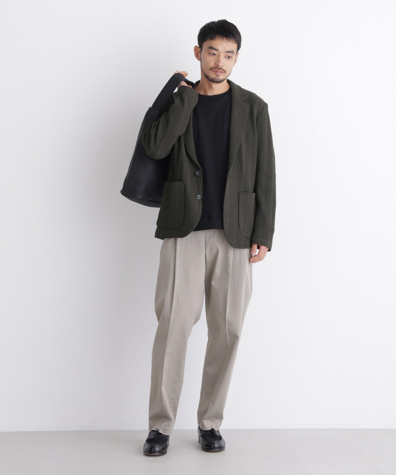 【大人気セットアップ】「DamerinoJacket」TEXBRID(R) リンクスストライプジャージージャケット 6686216202
