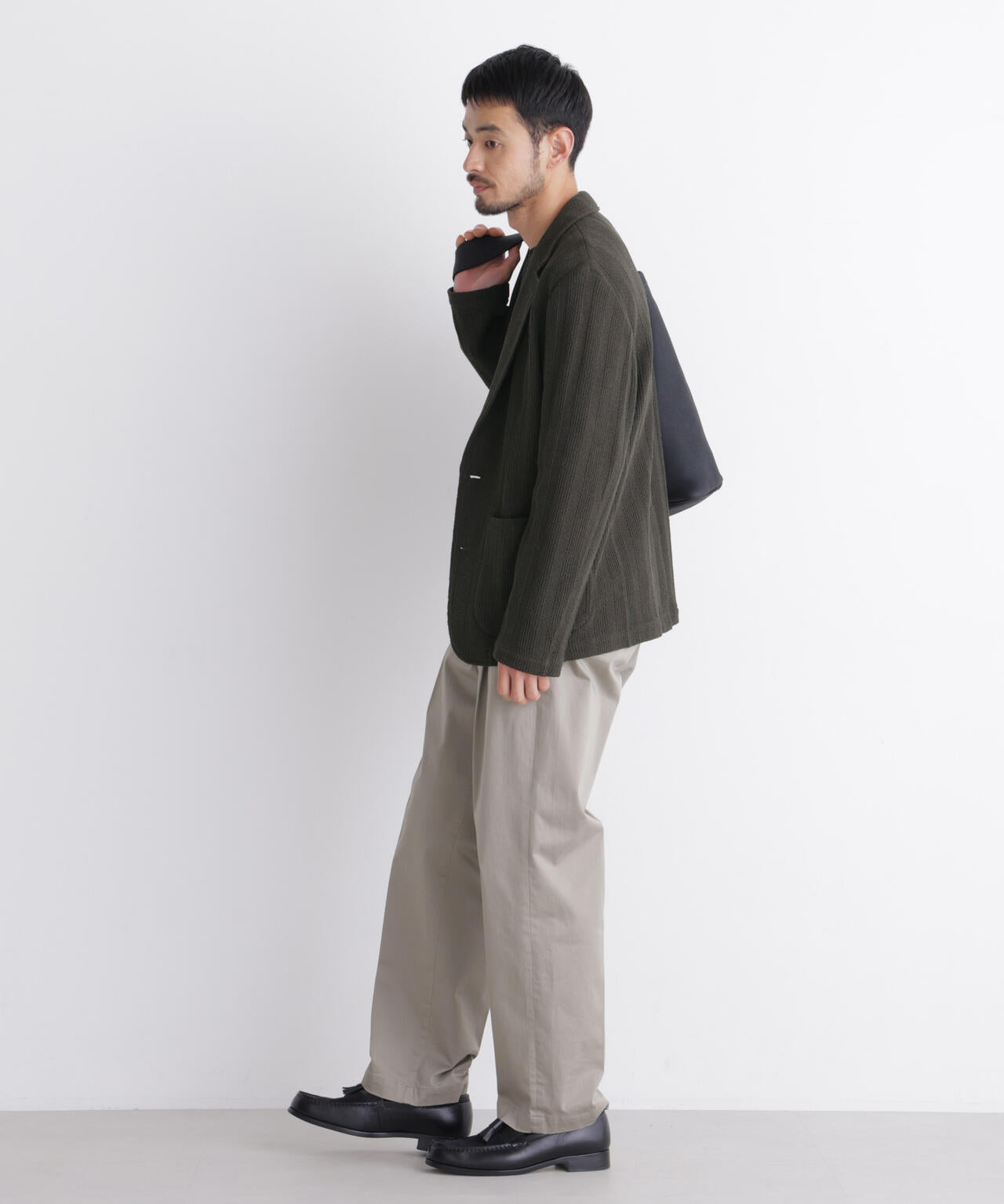 【大人気セットアップ】「DamerinoJacket」TEXBRID(R) リンクスストライプジャージージャケット 6686216202
