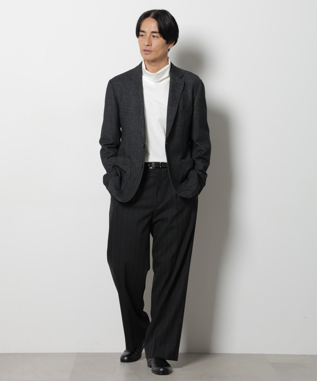 「DamerinoJacket」 カシミヤミックスウォッシャブルツイードジャケット 6686216205