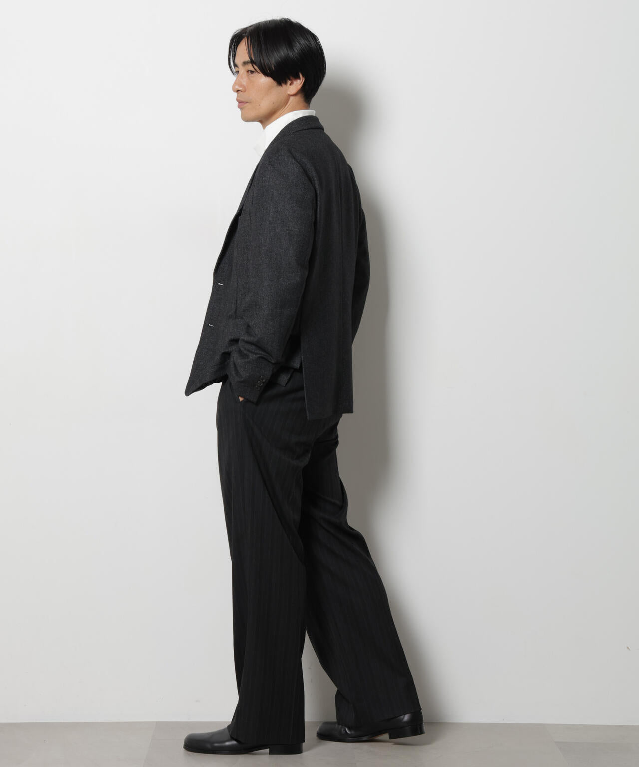 「DamerinoJacket」 カシミヤミックスウォッシャブルツイードジャケット 6686216205