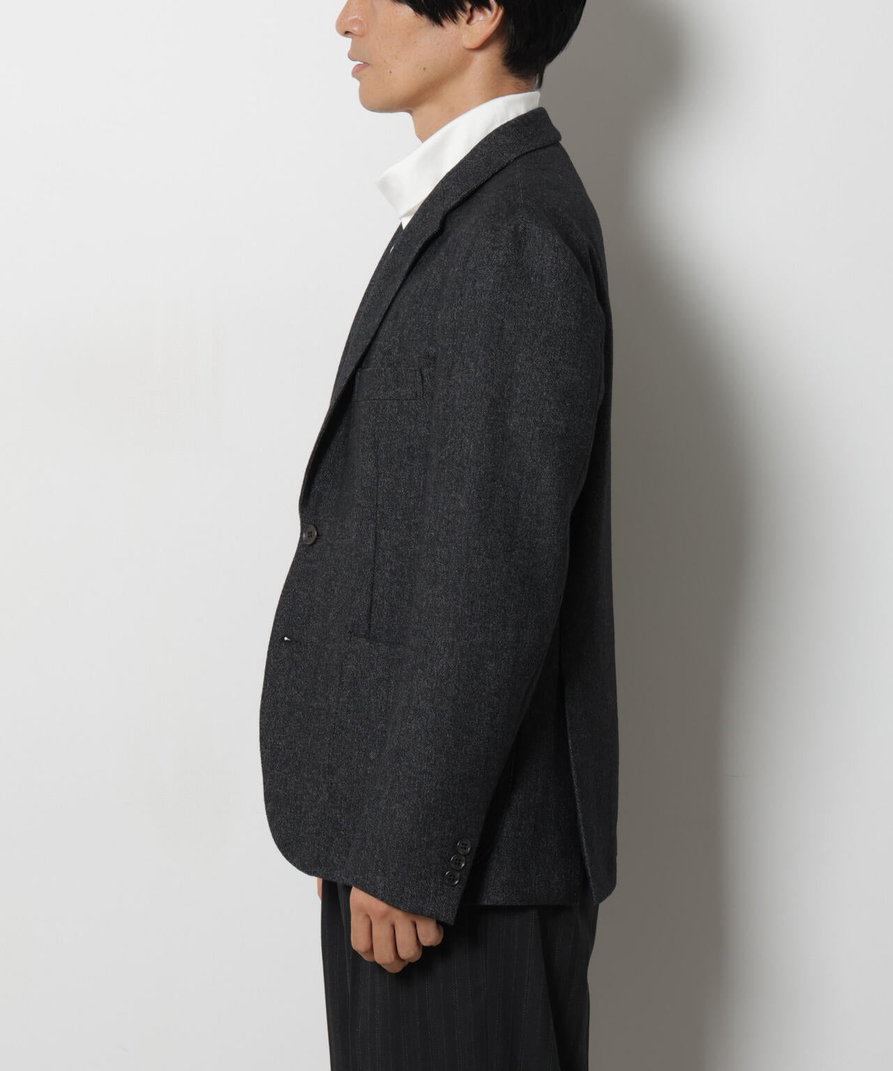 「DamerinoJacket」 カシミヤミックスウォッシャブルツイードジャケット 6686216205