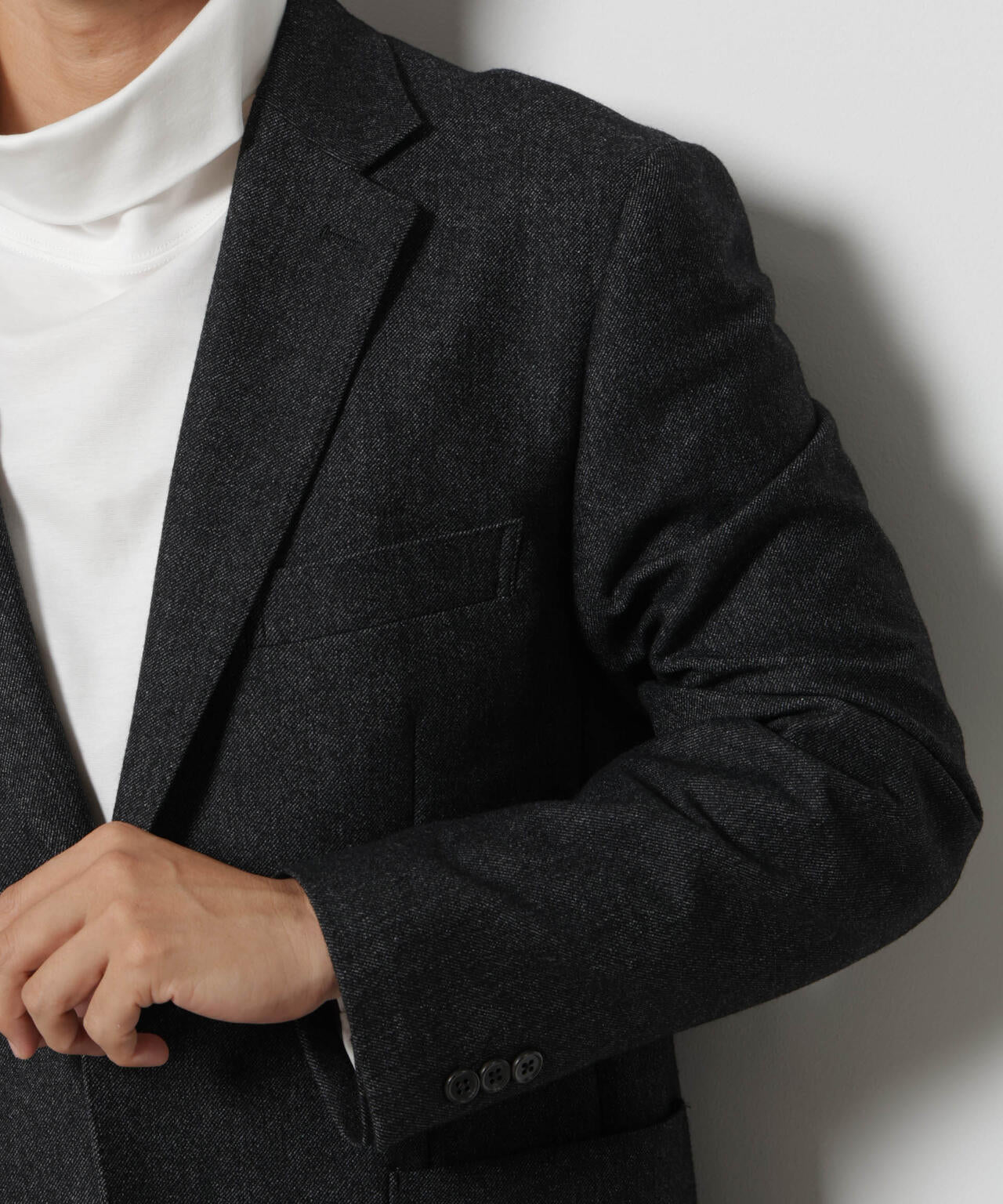 「DamerinoJacket」 カシミヤミックスウォッシャブルツイードジャケット 6686216205