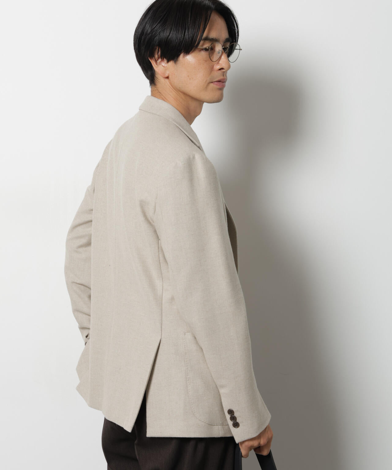 「DamerinoJacket」 カシミヤミックスウォッシャブルツイードジャケット 6686216205