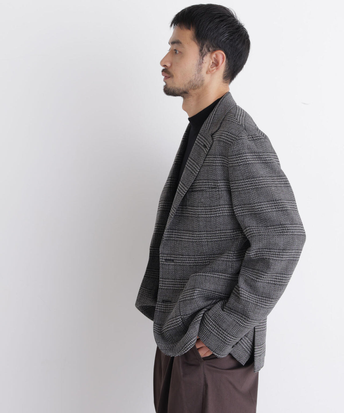 「DamerinoJacket」LANATEC(R) グレンチェックツイードジャケット 6686216206