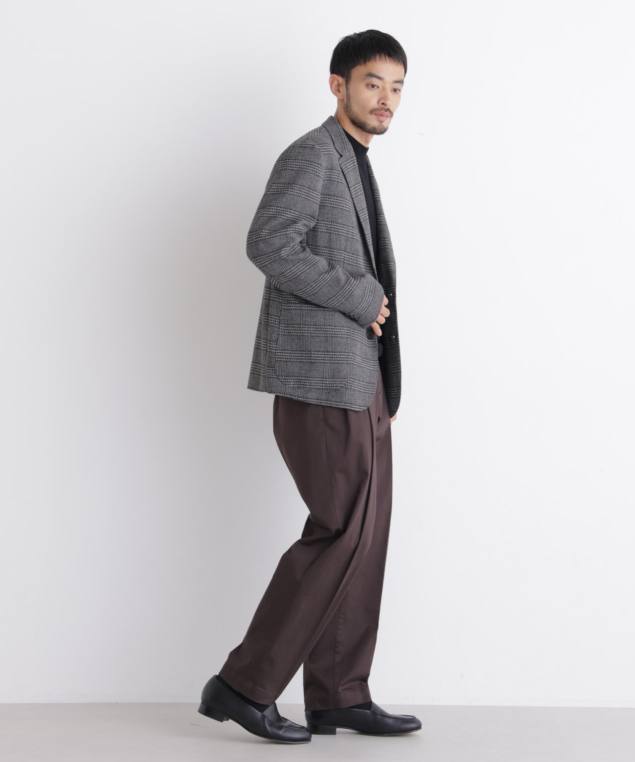 「DamerinoJacket」LANATEC(R) グレンチェックツイードジャケット 6686216206