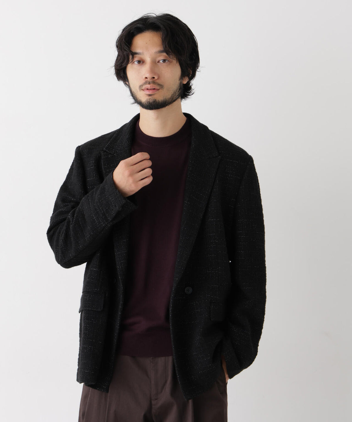 「Damerino Jacket」ネップツィードジャージー 6686216207