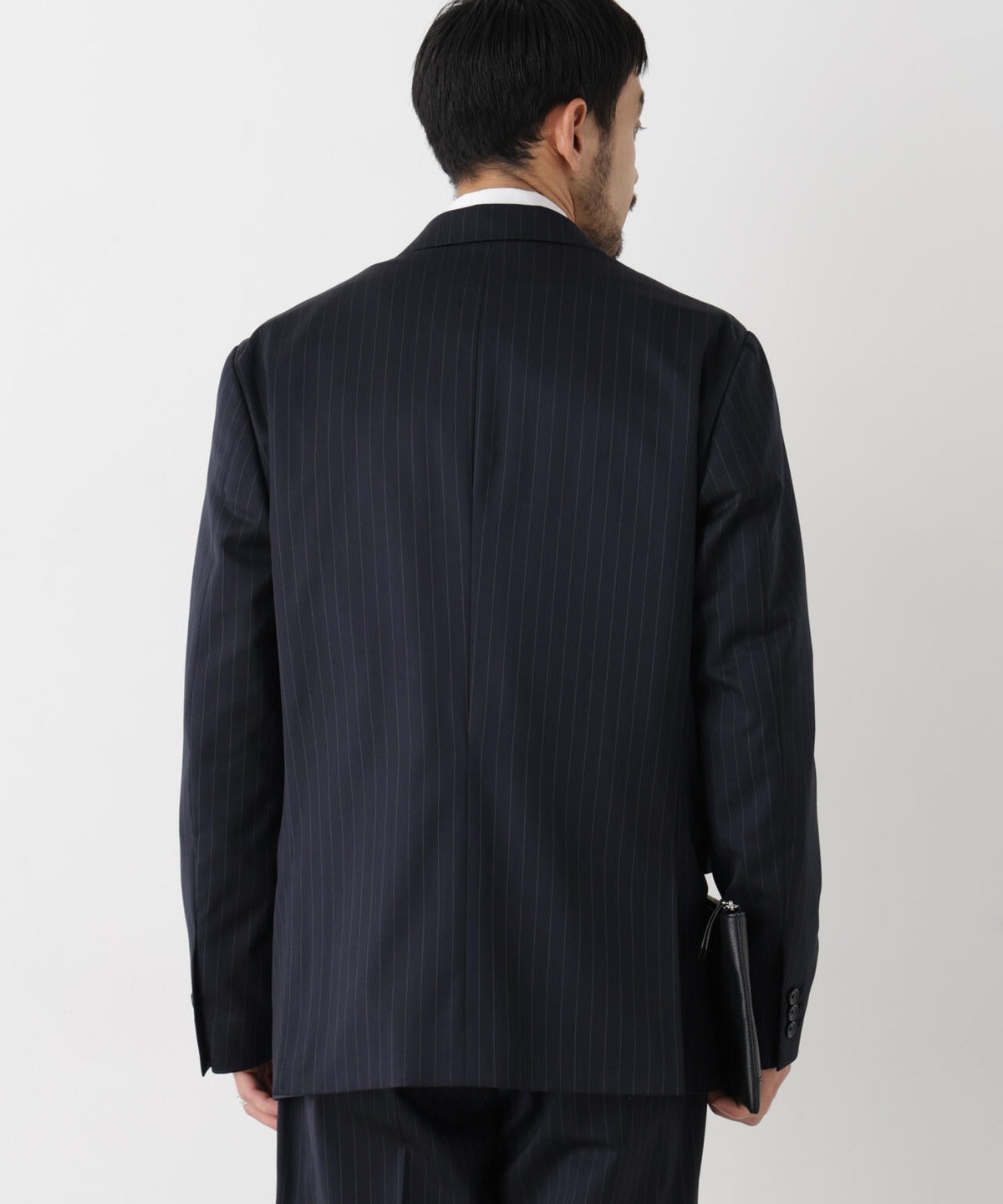 【形態安定】「DamerinoFormal」ウールPペンシルストライプJK/WASHABLE(セットアップ可) 6686217201