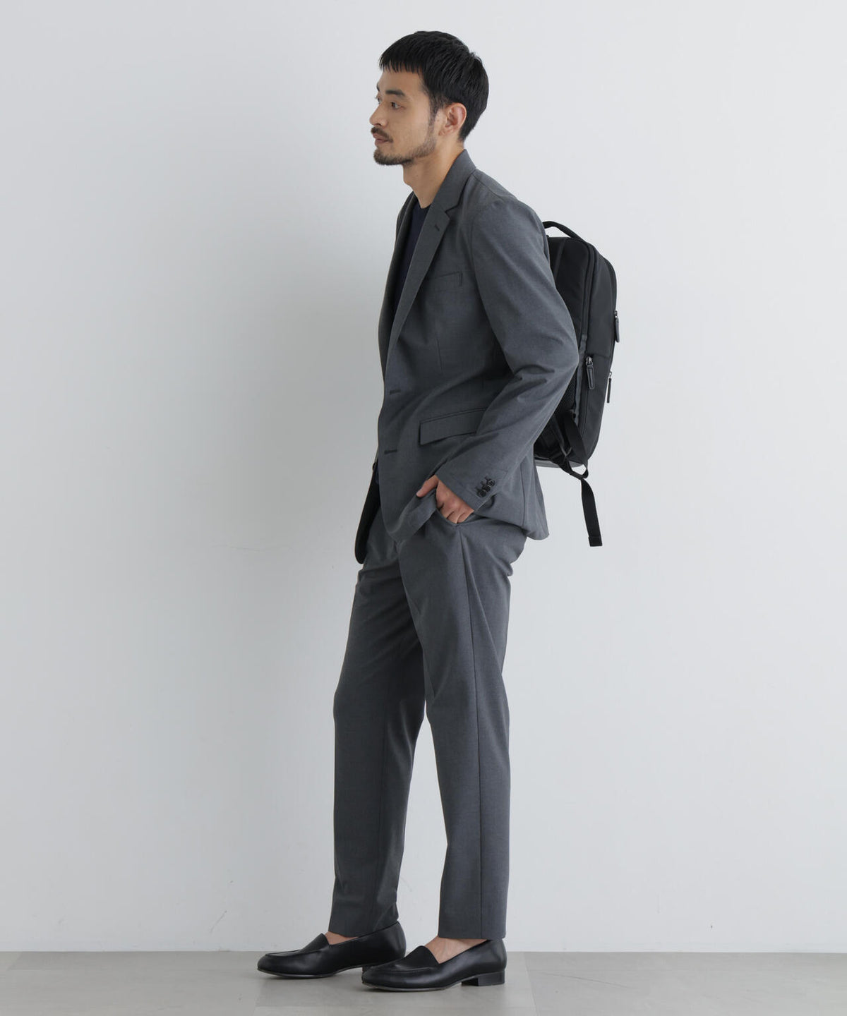 【ストレッチ/マシンウォッシャブル】「Damerino」ウールライクトロストレッチセットアップ/WASHABLE 6686218201