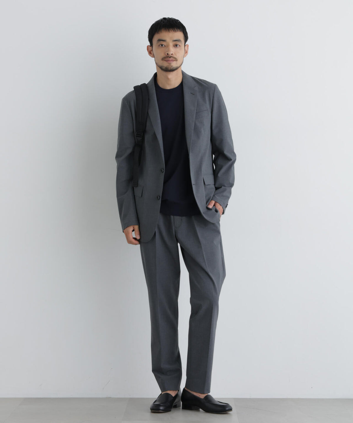 【ストレッチ/マシンウォッシャブル】「Damerino」ウールライクトロストレッチセットアップ/WASHABLE 6686218201