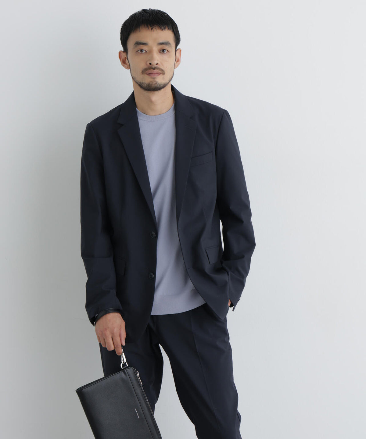 【ストレッチ/マシンウォッシャブル】「Damerino」ウールライクトロストレッチセットアップ/WASHABLE 6686218201