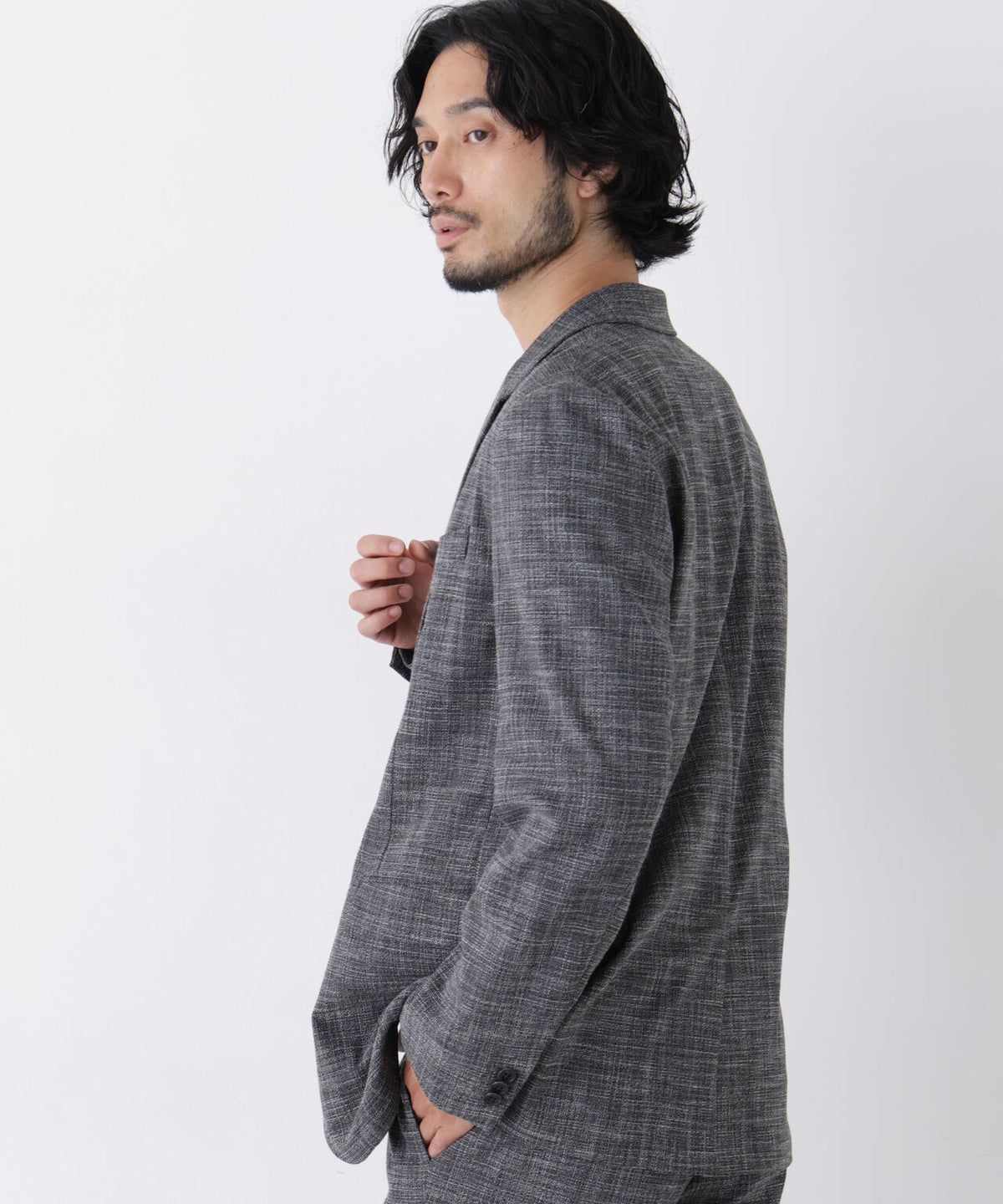 【大人気セットアップ】「Damerino」 T/Rスラブストレッチセットアップ/WASHABLE 6686218202