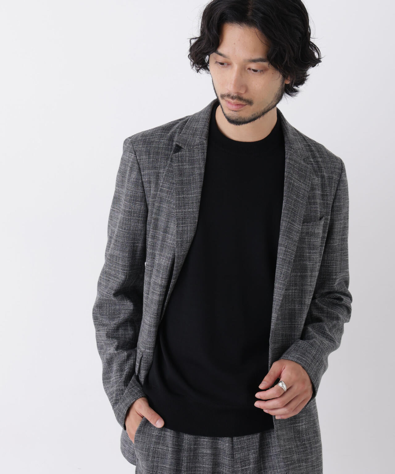【大人気セットアップ】「Damerino」 T/Rスラブストレッチセットアップ/WASHABLE 6686218202