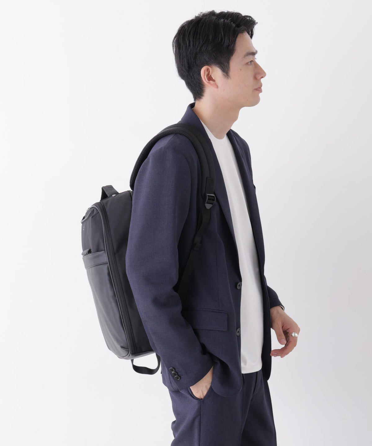【形態安定】「Damerino」メランジエアシャークストレッチセットアップ 6686218204