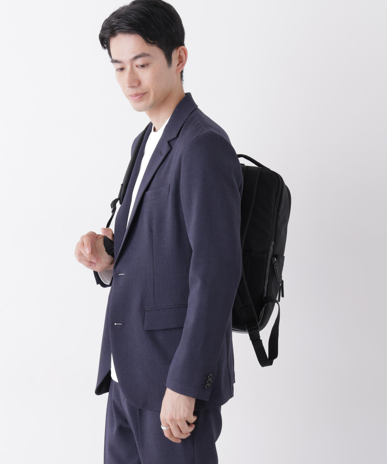 【大人気セットアップ】「Damerino」メランジエアシャークストレッチセットアップ/WASHABLE 6686218204