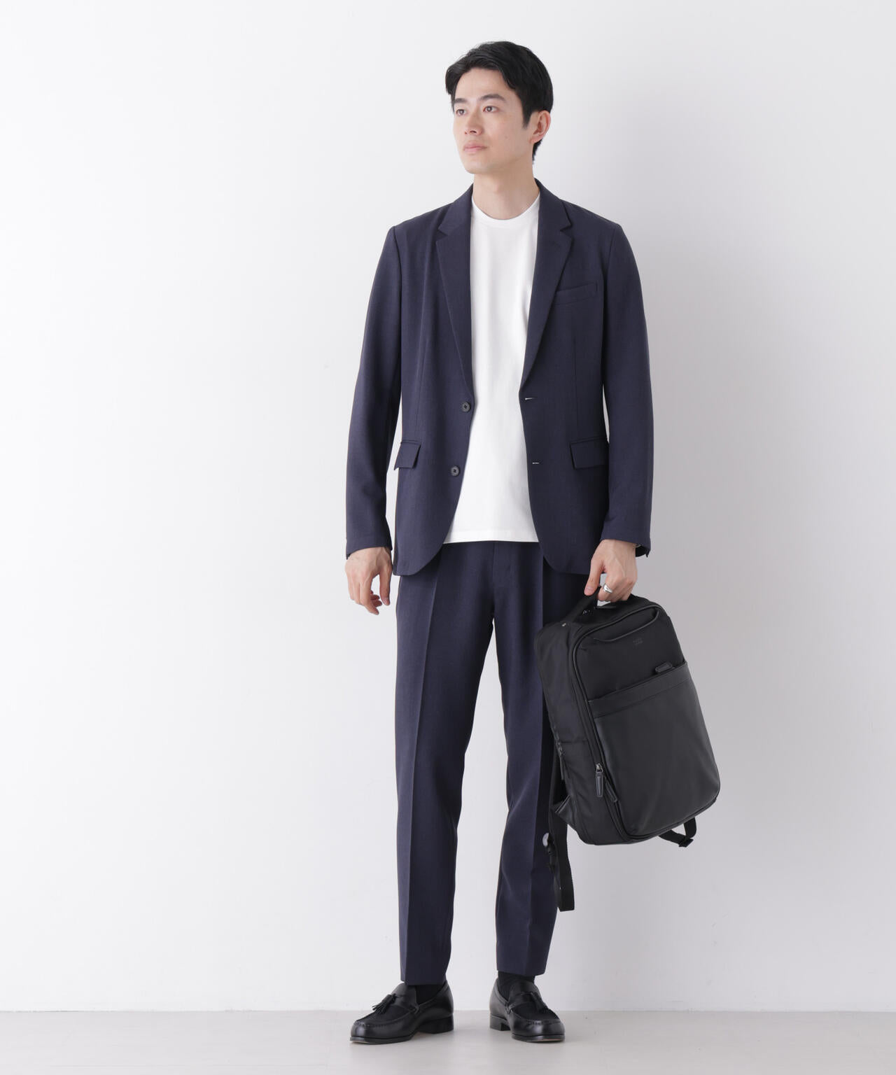 【大人気セットアップ】「Damerino」メランジエアシャークストレッチセットアップ/WASHABLE 6686218204