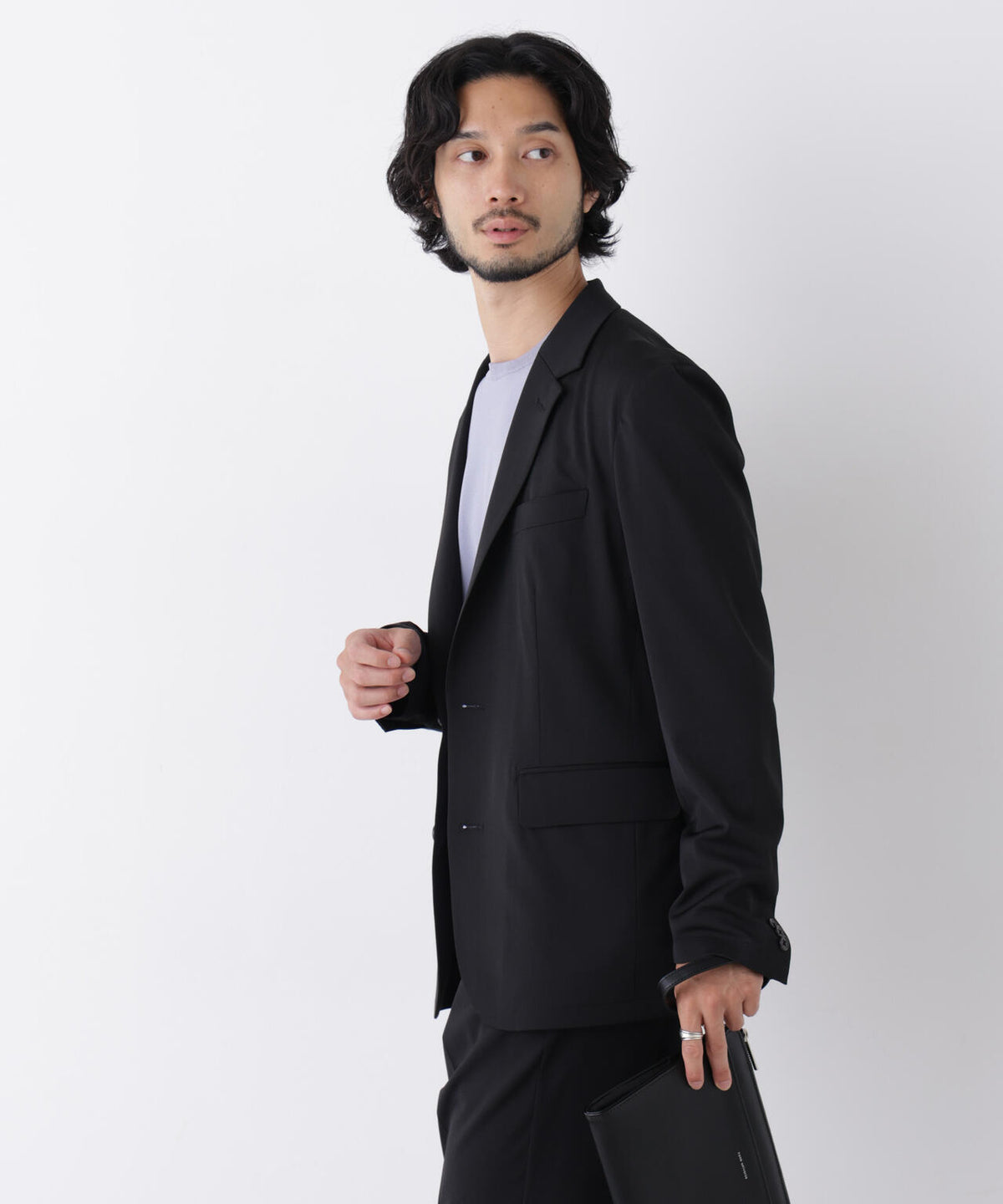 【オールシーズン対応可能】「Damerino」T/R パウダリー2WAYストレッチセットアップ 6686218207