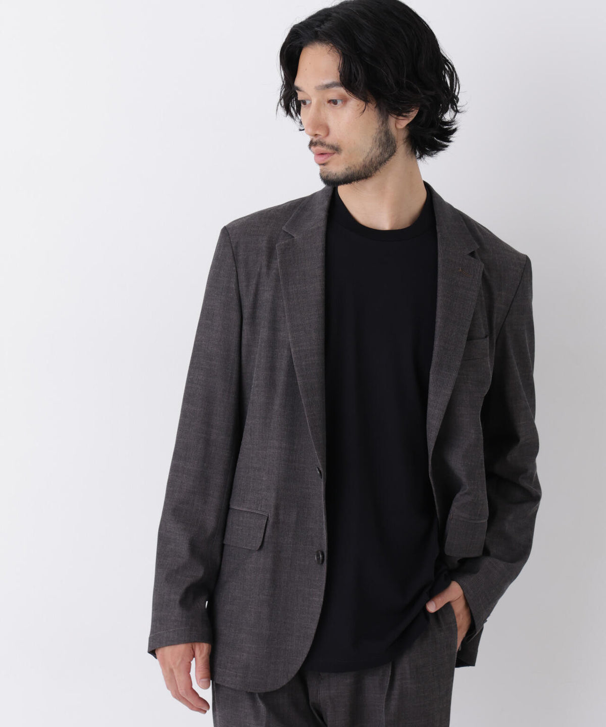 【オールシーズン対応可能】「Damerino」T/R パウダリー2WAYストレッチセットアップ 6686218207