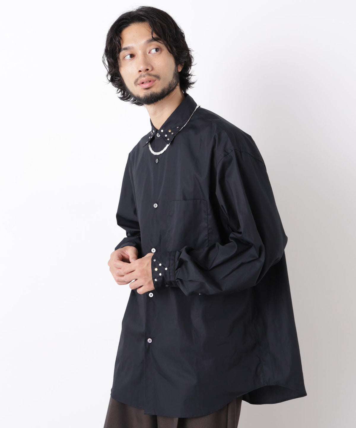 「ASSEMBLANC」 スタッズシャツ 6686220202