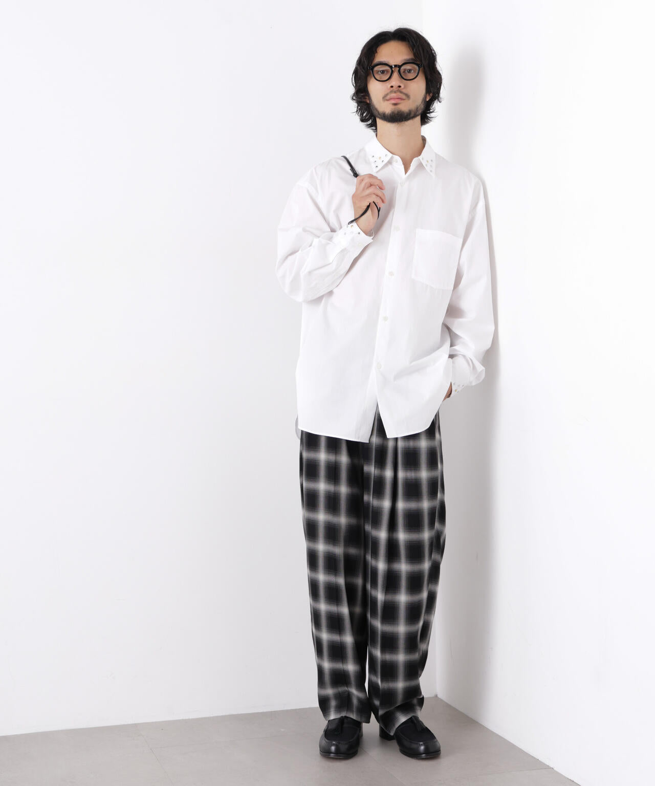 「ASSEMBLANC」 スタッズシャツ 6686220202