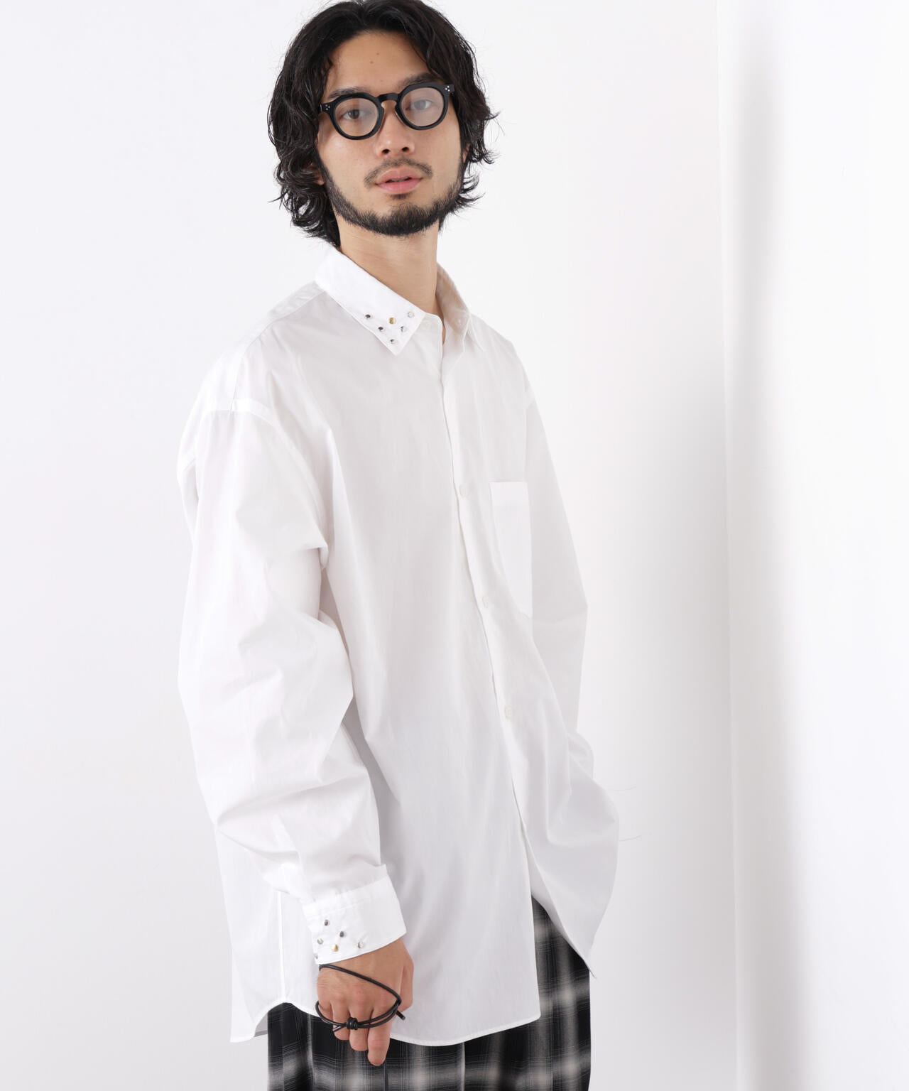 「ASSEMBLANC」 スタッズシャツ 6686220202