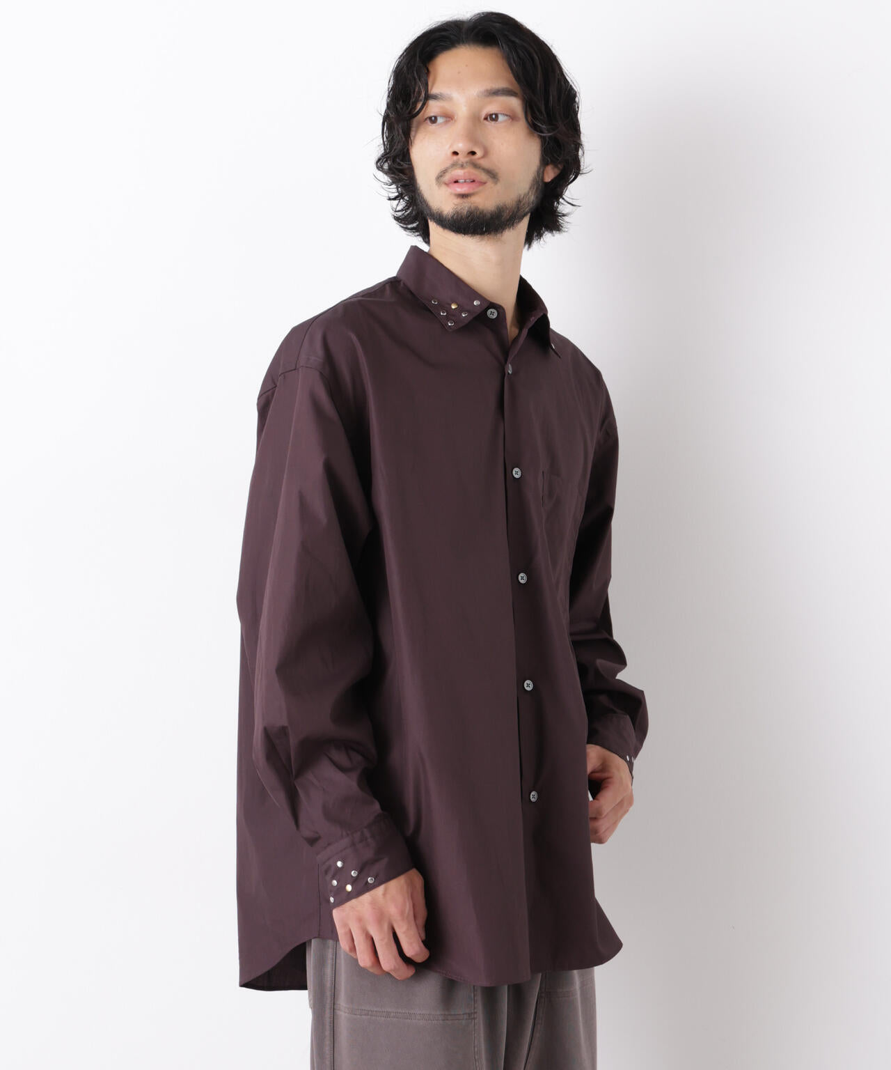 「ASSEMBLANC」 スタッズシャツ 6686220202