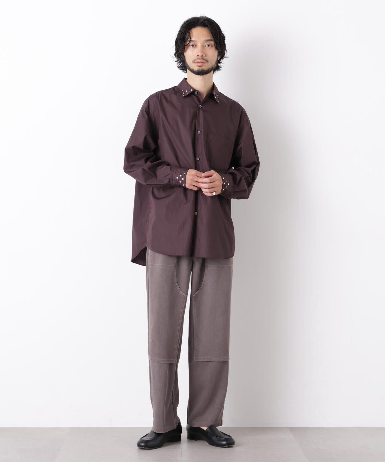 「ASSEMBLANC」 スタッズシャツ 6686220202