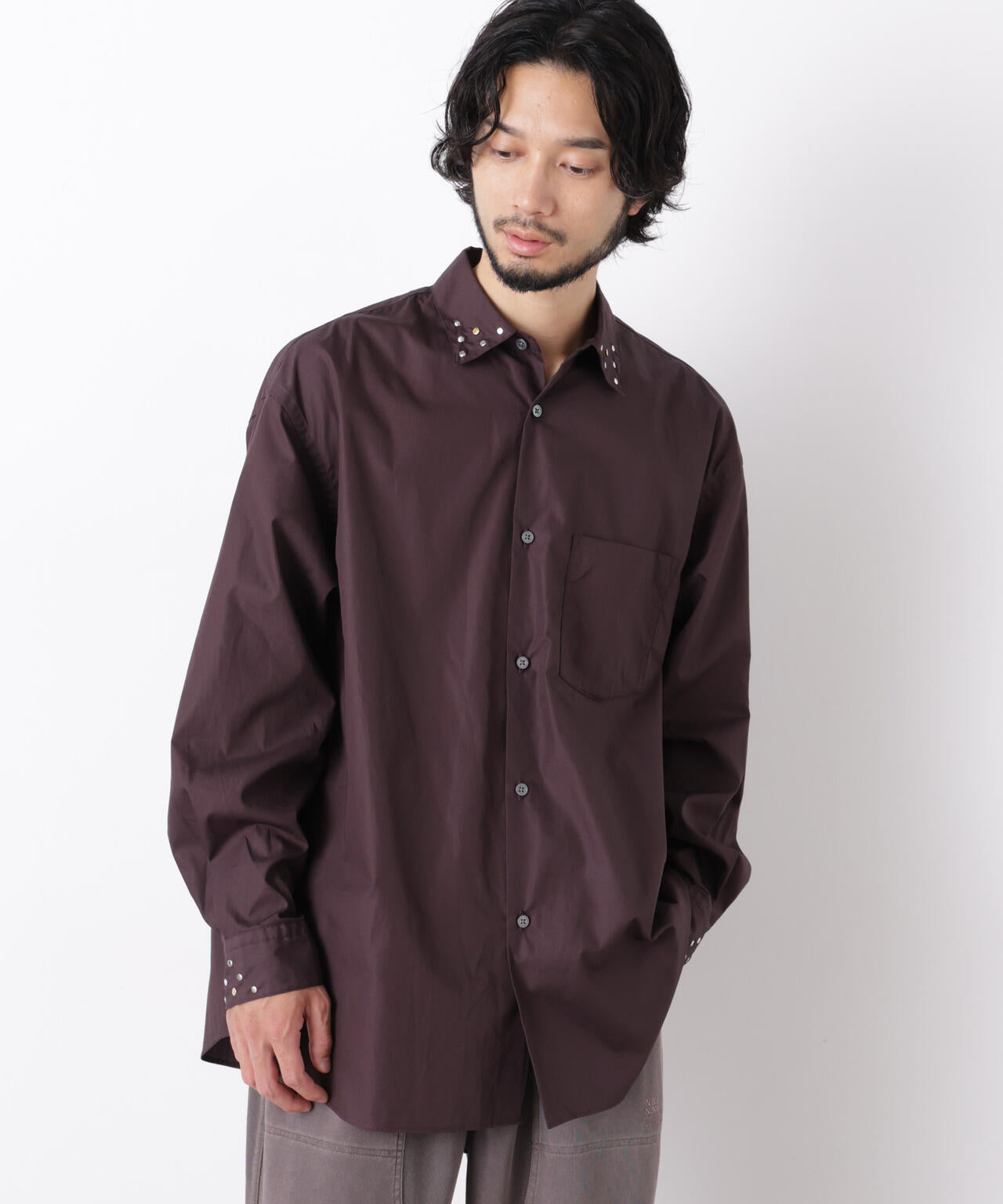 「ASSEMBLANC」 スタッズシャツ 6686220202