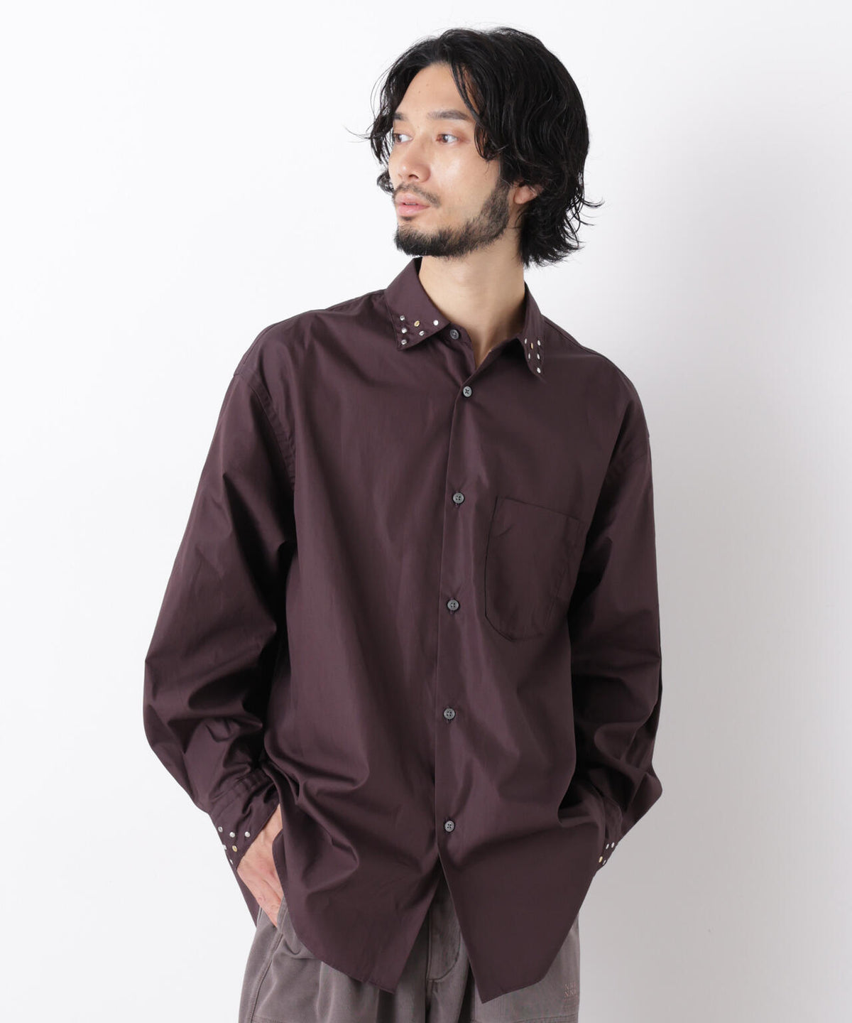 「ASSEMBLANC」 スタッズシャツ 6686220202