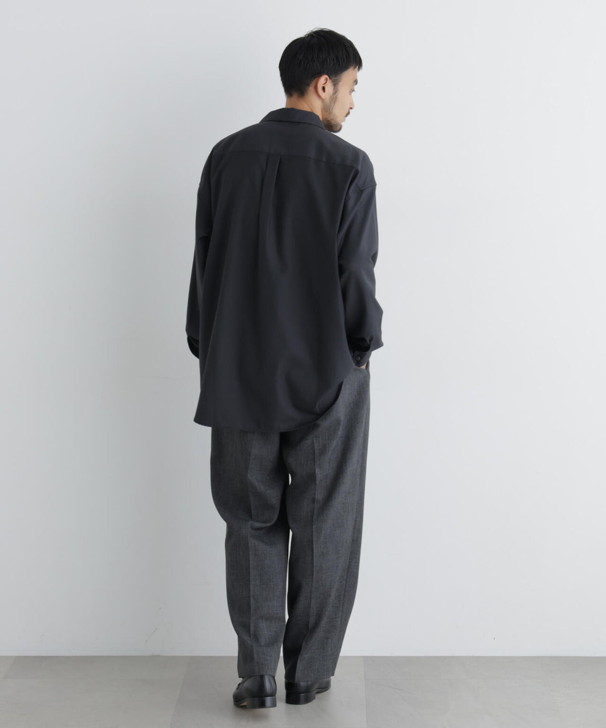 ビッグドレープシャツ 長袖 6686220204