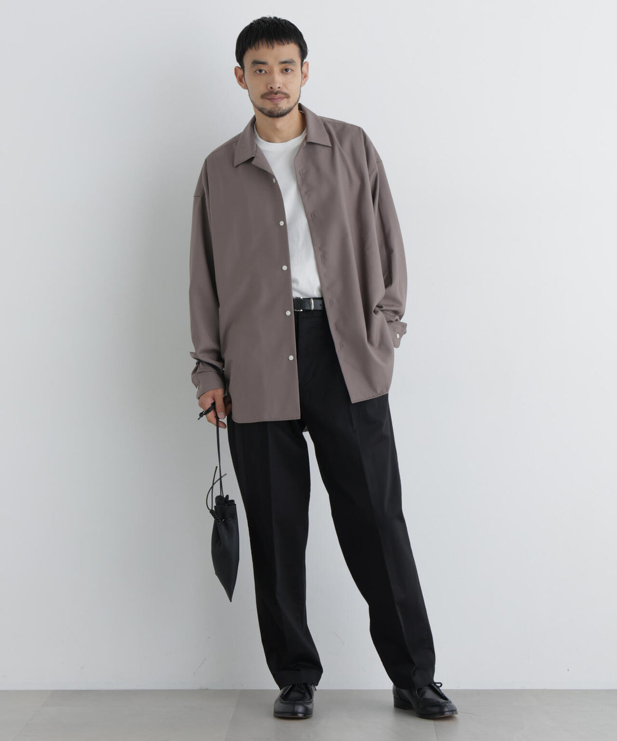 ビッグドレープシャツ 長袖 6686220204