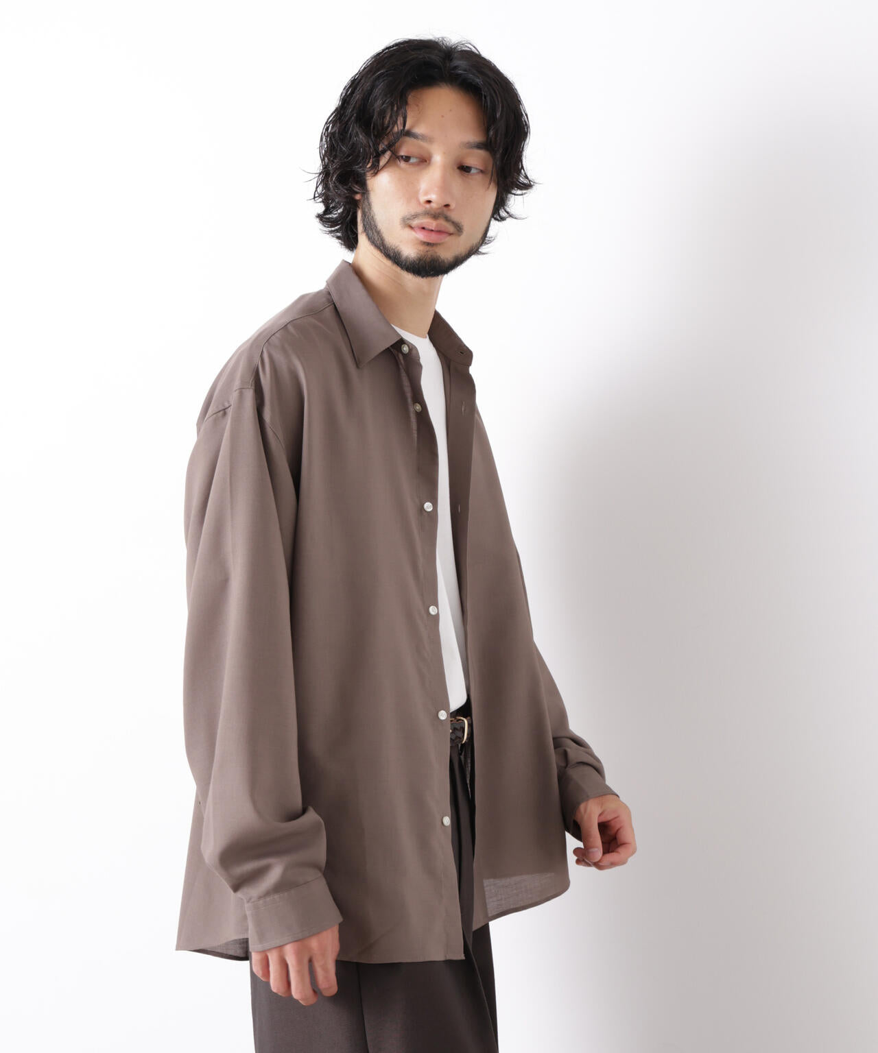 「OtoNANO」LIM-BRESS ワイドシャツ 長袖 6686220207