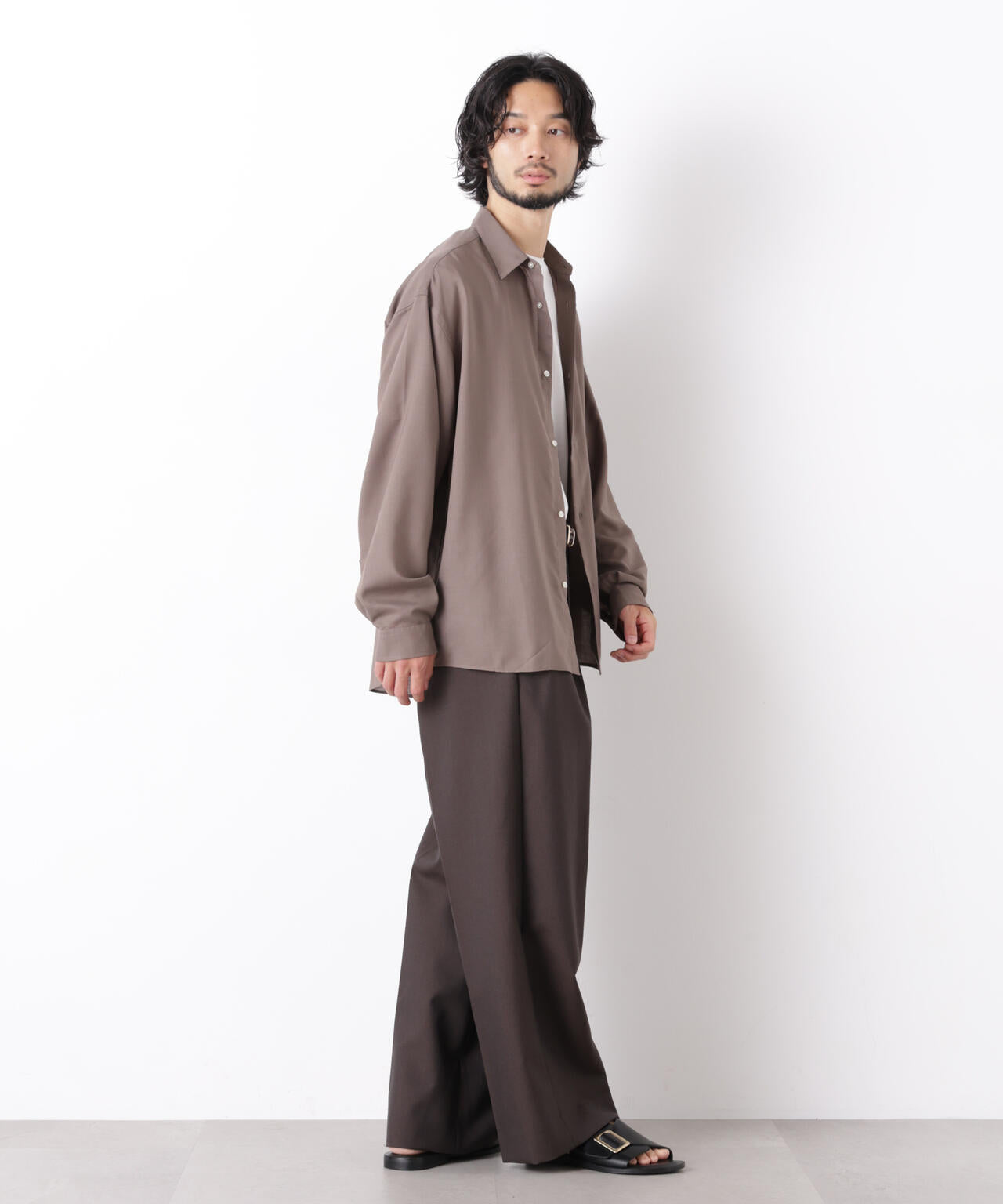「OtoNANO」LIM-BRESS ワイドシャツ 長袖 6686220207