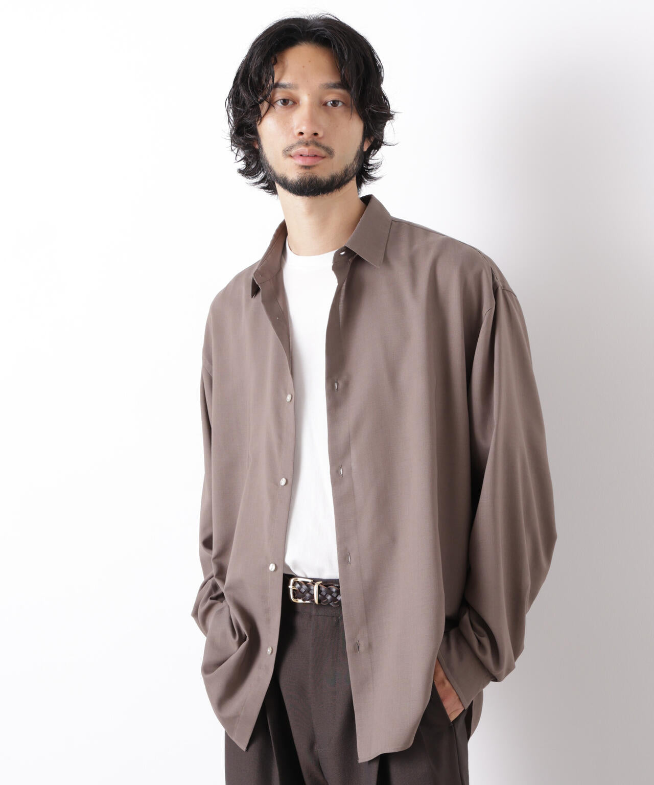 「OtoNANO」LIM-BRESS ワイドシャツ 長袖 6686220207