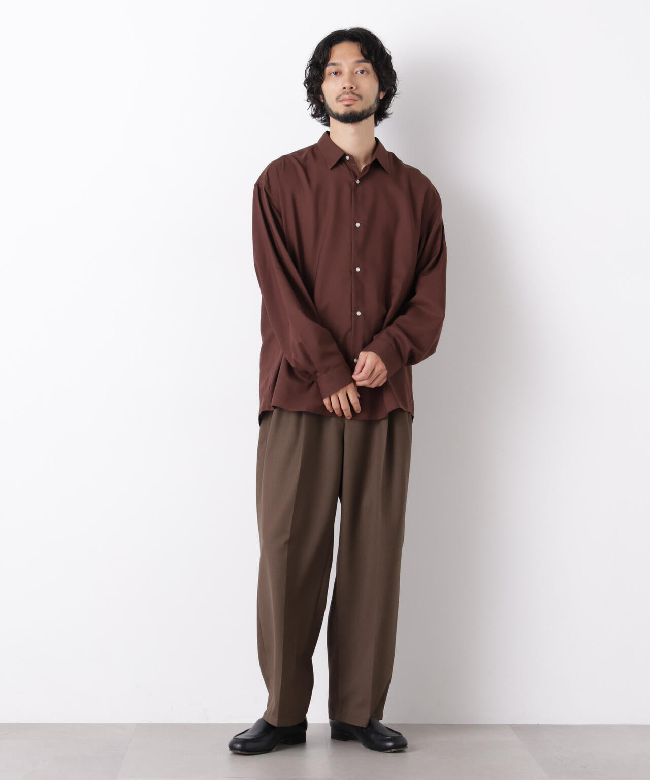 「OtoNANO」LIM-BRESS ワイドシャツ 長袖 6686220207