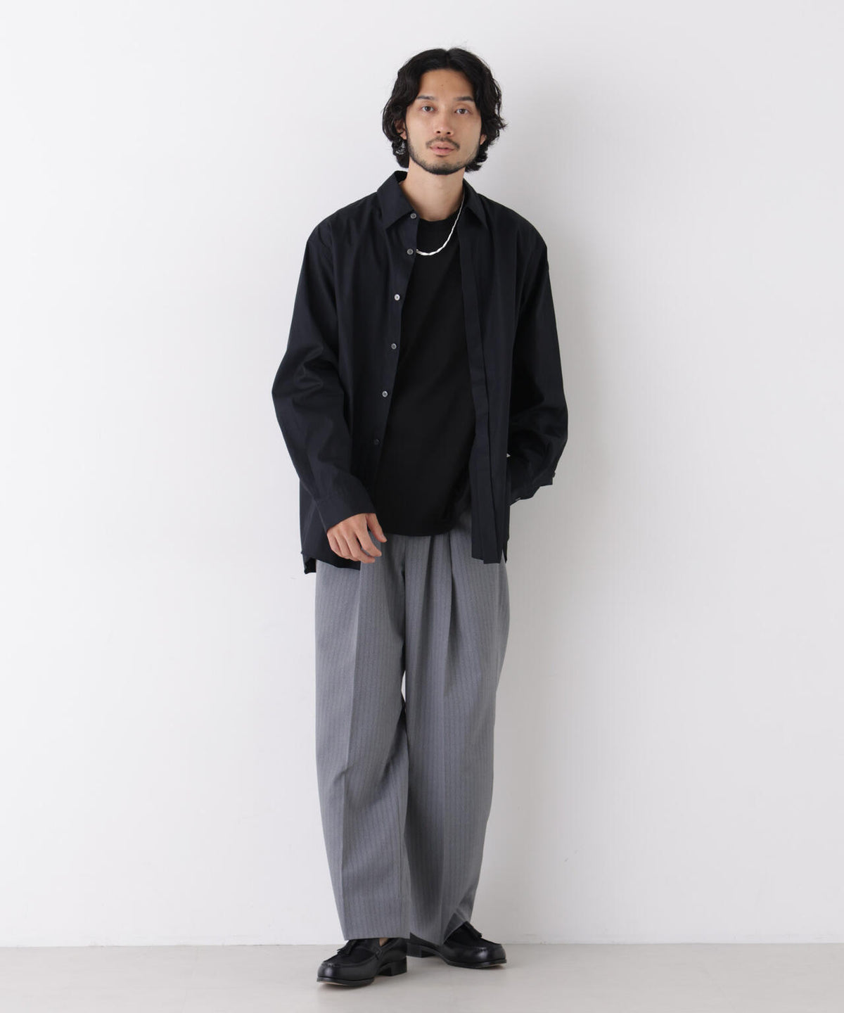「ASSEMBLANC」Wrinkleワイヤーワッシャーシャツ 6686220211
